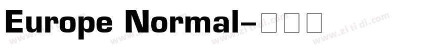 Europe Normal字体转换